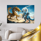2 Drachen kämpfen - 5D DIY Diamond Painting