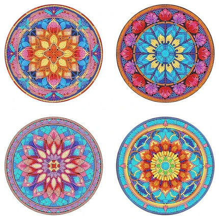 4 x Tischset gross Mandala - Diamond Painting