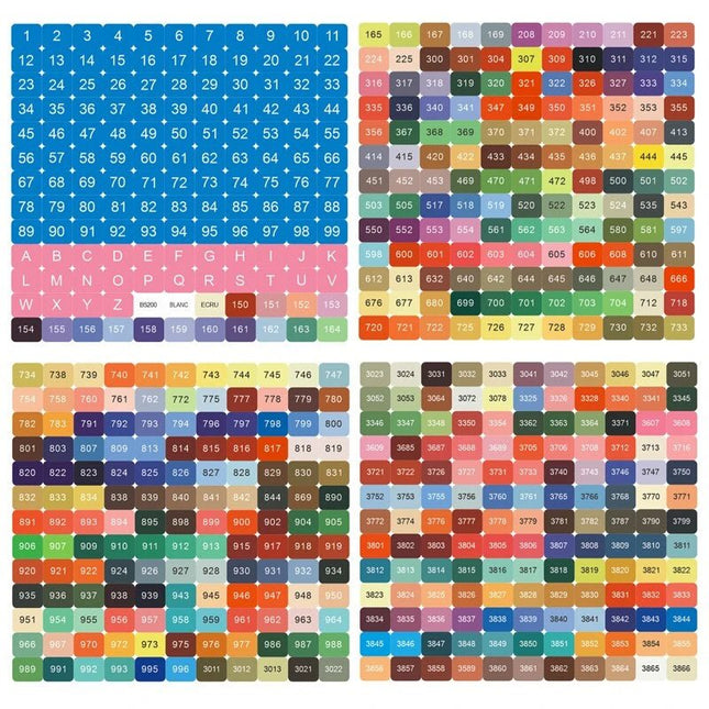 447 DMC Farben Aufkleber eckig - Diamond Painting