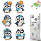 6 x Pinguin Magnet - Diamond Painting