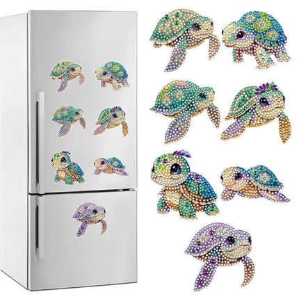 7 x Schildkröte Magnet - Diamond Painting