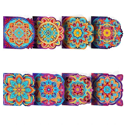 8 x Grusskarten Mandala - Diamond Painting