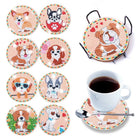 8 x süsse Hunde Untersetzer - Diamond Painting
