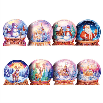 8 x Weihnachtskarten Merry Christmas - Diamond Painting