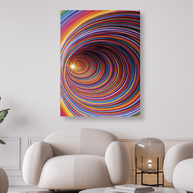 Abstrakte bunte Spirale mit hellem Licht am Ende - 5D DIY Diamond Painting
