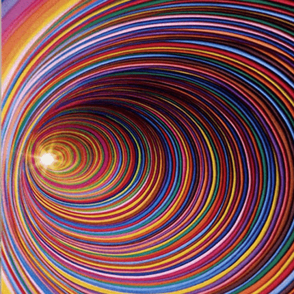 Abstrakte bunte Spirale mit hellem Licht am Ende - 5D DIY Diamond Painting
