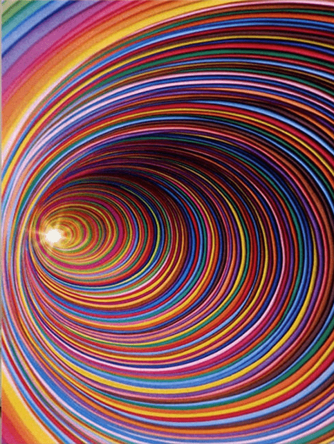 Abstrakte bunte Spirale mit hellem Licht am Ende - 5D DIY Diamond Painting