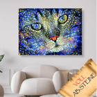 Abstraktes Katzengesicht - Voll AB 5D DIY Diamond Painting