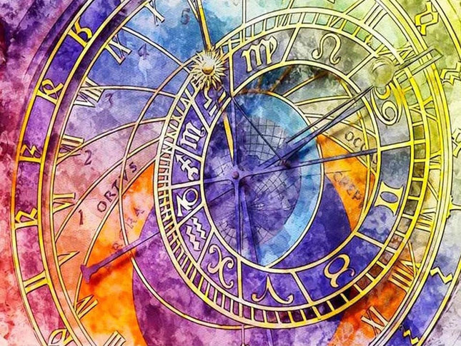 Astronomische Uhr - 5D DIY Diamond Painting