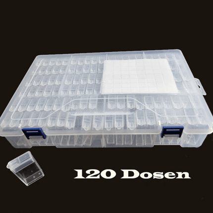 Aufbewahrungsbox mit 120 eckigen Dosen - Diamond Painting