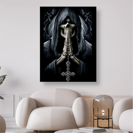 Betender Geist im schwarzen Mantel - 5D DIY Diamond Painting