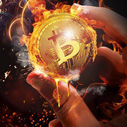 Bitcoinmünze in der Hand - 5D DIY Diamond Painting