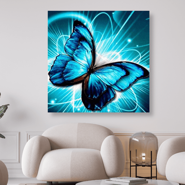 Blauer Schmetterling - 5D DIY Diamond Painting