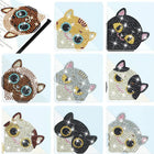 Buchzeichen 8Stk. Katze - Diamond Painting