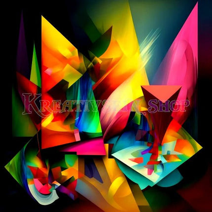 Bunte abstrakte Formen - 5D DIY Diamond Painting