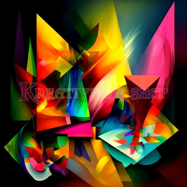 Bunte abstrakte Formen - 5D DIY Diamond Painting