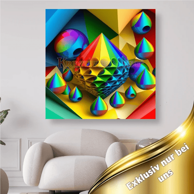Bunte Formenvielfalt - 5D DIY Diamond Painting