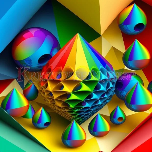 Bunte Formenvielfalt - 5D DIY Diamond Painting