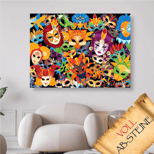 Bunte Masken - Voll AB 5D DIY Diamond Painting