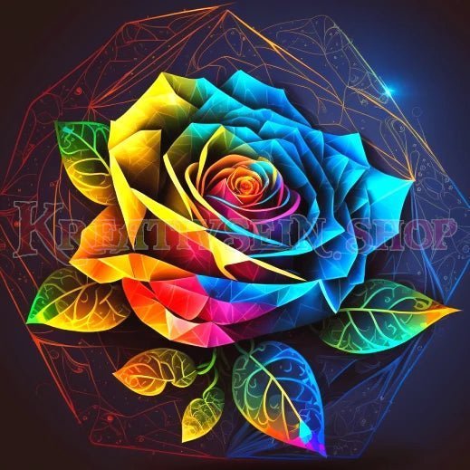Bunte Rosenblüte LA - 5D DIY Diamond Painting