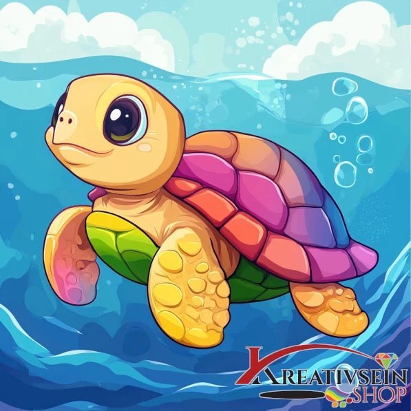 Bunte Schildkröte 3 - 5D DIY Diamond Painting