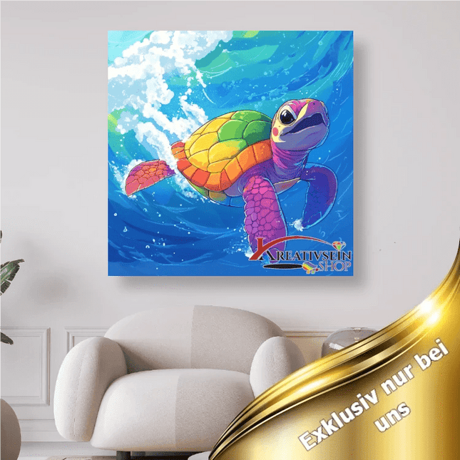 Bunte Schildkröte - 5D DIY Diamond Painting