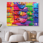 Bunte Tassen und Teller gestapelt - 5D DIY Diamond Painting