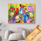 Bunte Vogelwelt und Blumen - Voll AB 5D DIY Diamond Painting