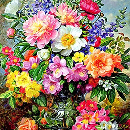 Bunter Blumenstrauss - Voll AB 5D DIY Diamond Painting