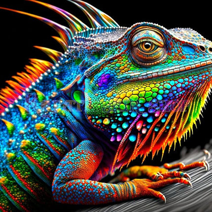 Bunter Leguan - 5D DIY Diamond Painting