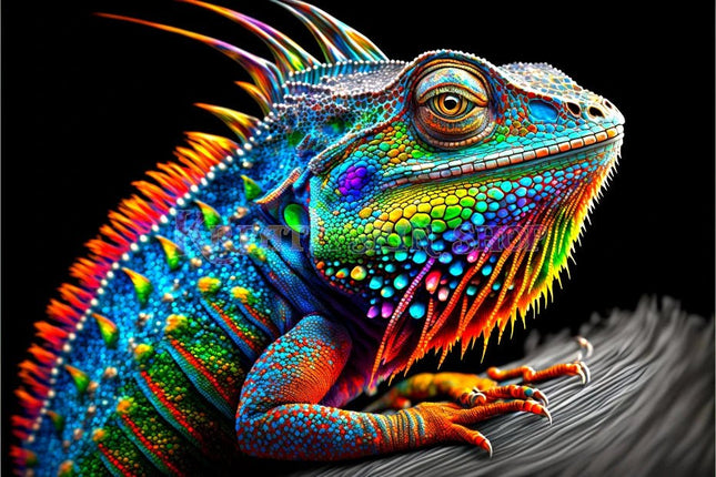 Bunter Leguan - 5D DIY Diamond Painting