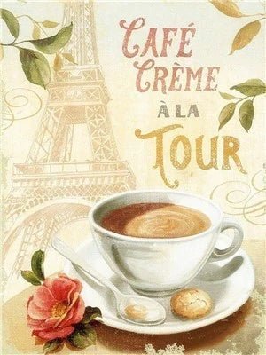 Café Creme a la Tour - 5D DIY Diamond Painting