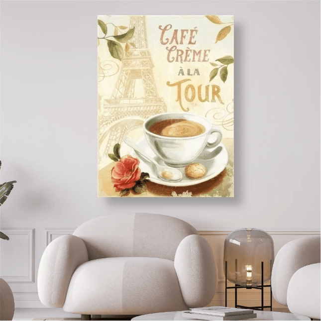 Café Creme a la Tour - 5D DIY Diamond Painting