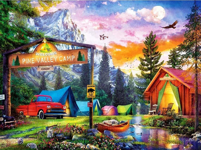 Camping mitten in der Natur - Voll AB 5D DIY Diamond Painting