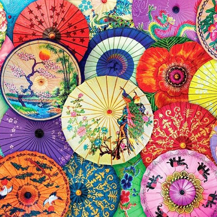 Chinesische Schirme - Voll AB 5D DIY Diamond Painting