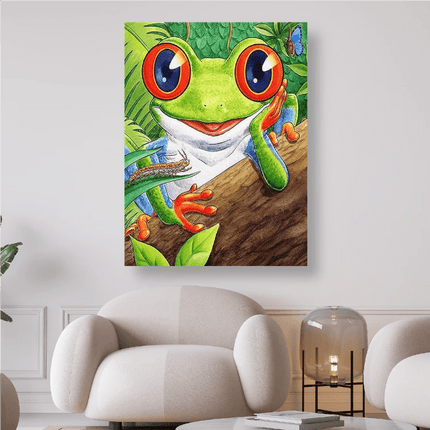 Comic Frosch - 5D DIY Diamond Painting
