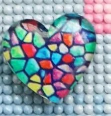 Cover Minder bunte Herzen - Diamond Painting