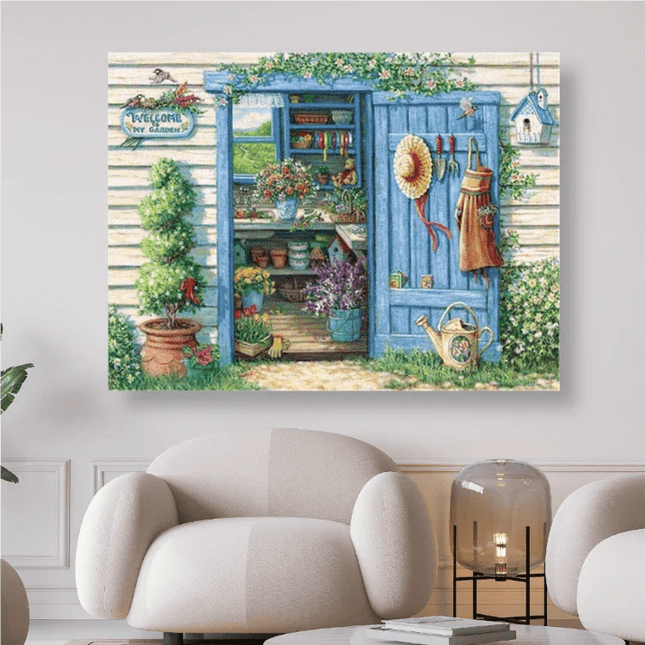 Das Gartenhaus Willkommen - 5D DIY Diamond Painting