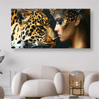 Der Leopard und die Frau - 5D DIY Diamond Painting
