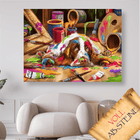 Der Maler Hund - Voll AB 5D DIY Diamond Painting