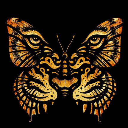Der Tiger im Schmetterling - 5D DIY Diamond Painting