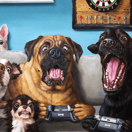 Die Gamer Hundebande - 5D DIY Diamond Painting