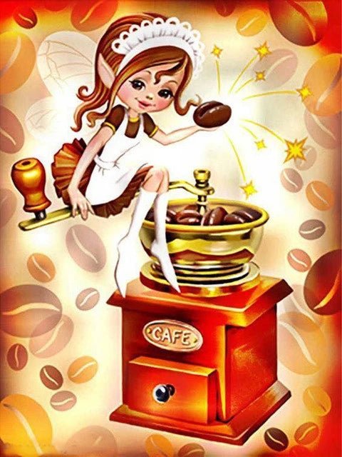Die Kaffee Fee - 5D DIY Diamond Painting