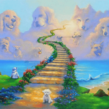 Die Treppe zum Hundehimmel - 5D DIY Diamond Painting
