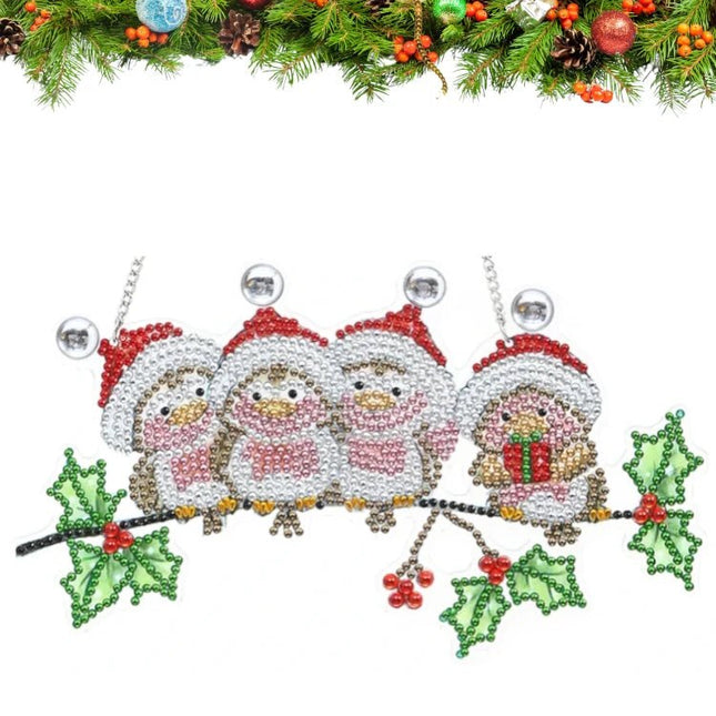 Die Weihnachtsvögel Aufhänger - Diamond Painting