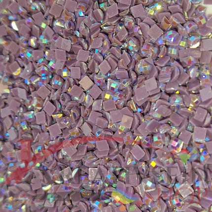 DMC 3041 Antique Violet MED - eckige Steine - Aurora Borealis (AB) - Diamond Painting