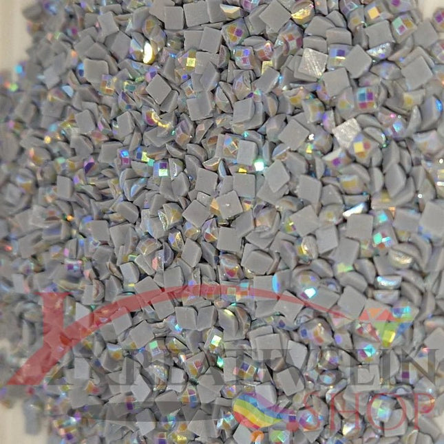 DMC 318 Steel Grey LT - eckige Steine - Aurora Borealis (AB) - Diamond Painting
