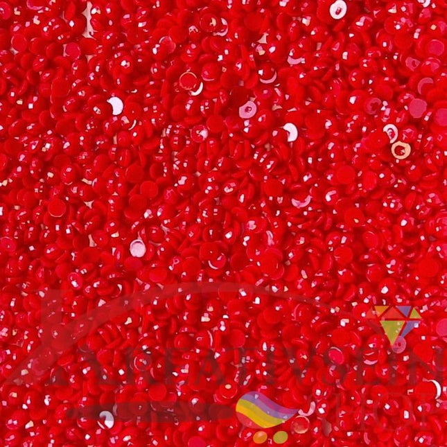 DMC 321 Christmas Red - runde Steine - Diamond Painting