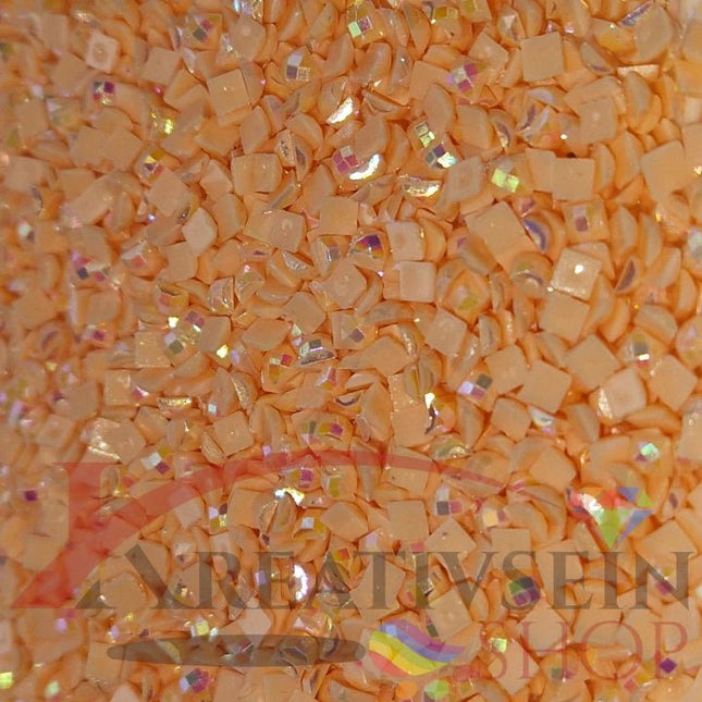 DMC 353 Peach Flesh - eckige Steine - Aurora Borealis (AB) - Diamond Painting