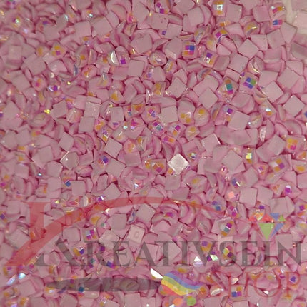 DMC 3609 Plum ULT LT - eckige Steine - Aurora Borealis (AB) - Diamond Painting